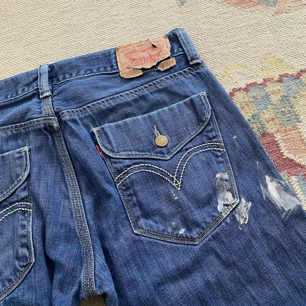 Y2K Levi’s 514 Flap Pocket 34x34 Twisted Seam Vintage Slim Straight Tri Stitch
